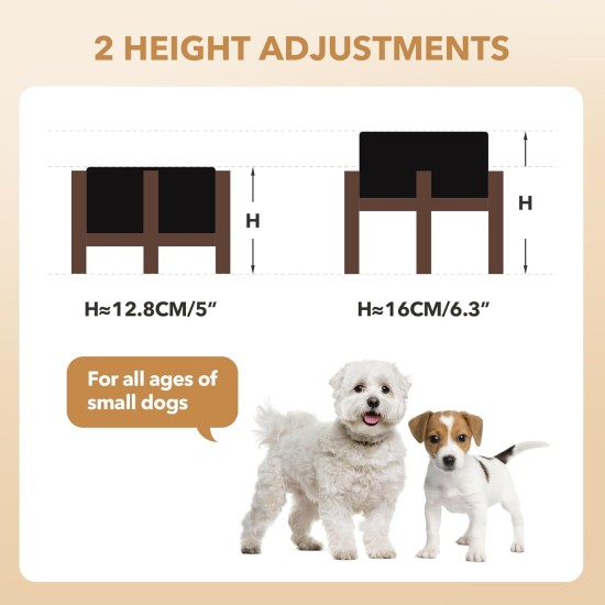 Havniva Ceramic 18.5 cm Raised Double Dog Bowls Set with Acacia Wood Stand, Food & Water Bowls for Medium Breeds Dogs, Weighted Pet Dishes (1300 ml, Arctic White) Havniva Ceramic 18.5 cm Raised Double Dog Bowls Set with Acacia Wood Stand, Food & Water Bowls for Medium Breeds Dogs, Weighted Pet Dishes (1300 ml, Arctic White)