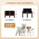 Havniva Ceramic 18.5 cm Raised Double Dog Bowls Set with Acacia Wood Stand, Food & Water Bowls for Medium Breeds Dogs, Weighted Pet Dishes (1300 ml, Arctic White) Havniva Ceramic 18.5 cm Raised Double Dog Bowls Set with Acacia Wood Stand, Food & Water Bowls for Medium Breeds Dogs, Weighted Pet Dishes (1300 ml, Arctic White)