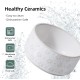 Havniva Ceramic 18.5 cm Raised Double Dog Bowls Set with Acacia Wood Stand, Food & Water Bowls for Medium Breeds Dogs, Weighted Pet Dishes (1300 ml, Arctic White) Havniva Ceramic 18.5 cm Raised Double Dog Bowls Set with Acacia Wood Stand, Food & Water Bowls for Medium Breeds Dogs, Weighted Pet Dishes (1300 ml, Arctic White)