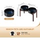 Havniva Ceramic 18.5 cm Raised Double Dog Bowls Set with Acacia Wood Stand, Food & Water Bowls for Medium Breeds Dogs, Weighted Pet Dishes (1300 ml, Arctic White) Havniva Ceramic 18.5 cm Raised Double Dog Bowls Set with Acacia Wood Stand, Food & Water Bowls for Medium Breeds Dogs, Weighted Pet Dishes (1300 ml, Arctic White)
