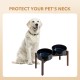 Havniva Ceramic 18.5 cm Raised Double Dog Bowls Set with Acacia Wood Stand, Food & Water Bowls for Medium Breeds Dogs, Weighted Pet Dishes (1300 ml, Arctic White) Havniva Ceramic 18.5 cm Raised Double Dog Bowls Set with Acacia Wood Stand, Food & Water Bowls for Medium Breeds Dogs, Weighted Pet Dishes (1300 ml, Arctic White)