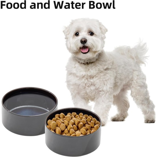 Havniva Ceramic 7.3inch Raised Double Bowls Set with Wooden Stand, Food & Water Bowls for Medium Breed Dogs, Weighted Dog Dishes, Pet Feeder( Light Green) Havniva Ceramic 7.3inch Raised Double Bowls Set with Wooden Stand, Food & Water Bowls for Medium Breed Dogs, Weighted Dog Dishes, Pet Feeder( Light Green)