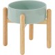 Havniva Ceramic 7.3inch Raised Double Bowls Set with Wooden Stand, Food & Water Bowls for Medium Breed Dogs, Weighted Dog Dishes, Pet Feeder( Light Green) Havniva Ceramic 7.3inch Raised Double Bowls Set with Wooden Stand, Food & Water Bowls for Medium Breed Dogs, Weighted Dog Dishes, Pet Feeder( Light Green)