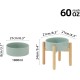 Havniva Ceramic 7.3inch Raised Double Bowls Set with Wooden Stand, Food & Water Bowls for Medium Breed Dogs, Weighted Dog Dishes, Pet Feeder( Light Green) Havniva Ceramic 7.3inch Raised Double Bowls Set with Wooden Stand, Food & Water Bowls for Medium Breed Dogs, Weighted Dog Dishes, Pet Feeder( Light Green)