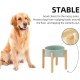 Havniva Ceramic 7.3inch Raised Double Bowls Set with Wooden Stand, Food & Water Bowls for Medium Breed Dogs, Weighted Dog Dishes, Pet Feeder( Light Green) Havniva Ceramic 7.3inch Raised Double Bowls Set with Wooden Stand, Food & Water Bowls for Medium Breed Dogs, Weighted Dog Dishes, Pet Feeder( Light Green)