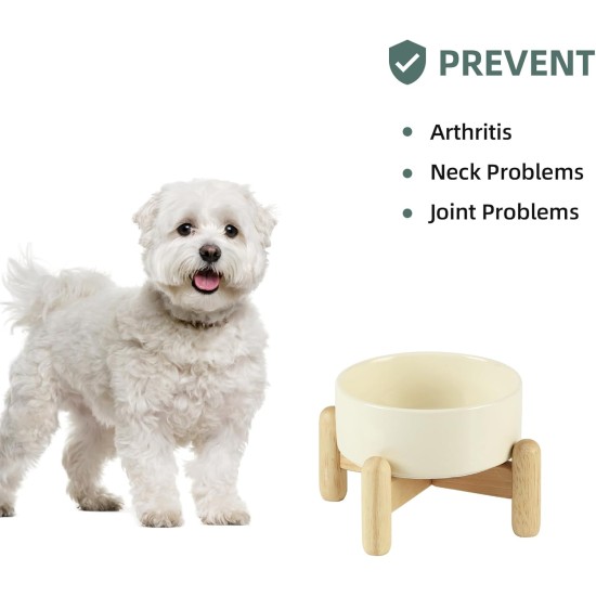 Havniva Ceramic 7.3inch Raised Double Bowls Set with Wooden Stand, Food & Water Bowls for Medium Breed Dogs, Weighted Dog Dishes, Pet Feeder( Light Green) Havniva Ceramic 7.3inch Raised Double Bowls Set with Wooden Stand, Food & Water Bowls for Medium Breed Dogs, Weighted Dog Dishes, Pet Feeder( Light Green)