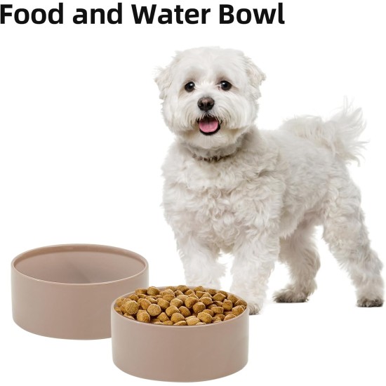 Havniva Ceramic 7.3inch Raised Double Bowls Set with Wooden Stand, Food & Water Bowls for Medium Breed Dogs, Weighted Dog Dishes, Pet Feeder( Light Green) Havniva Ceramic 7.3inch Raised Double Bowls Set with Wooden Stand, Food & Water Bowls for Medium Breed Dogs, Weighted Dog Dishes, Pet Feeder( Light Green)
