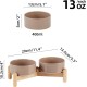 Havniva Ceramic 7.3inch Raised Double Bowls Set with Wooden Stand, Food & Water Bowls for Medium Breed Dogs, Weighted Dog Dishes, Pet Feeder( Light Green) Havniva Ceramic 7.3inch Raised Double Bowls Set with Wooden Stand, Food & Water Bowls for Medium Breed Dogs, Weighted Dog Dishes, Pet Feeder( Light Green)