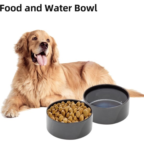 Havniva Ceramic 7.3inch Raised Double Bowls Set with Wooden Stand, Food & Water Bowls for Medium Breed Dogs, Weighted Dog Dishes, Pet Feeder( Light Green) Havniva Ceramic 7.3inch Raised Double Bowls Set with Wooden Stand, Food & Water Bowls for Medium Breed Dogs, Weighted Dog Dishes, Pet Feeder( Light Green)