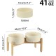 Havniva Ceramic 7.3inch Raised Double Bowls Set with Wooden Stand, Food & Water Bowls for Medium Breed Dogs, Weighted Dog Dishes, Pet Feeder( Light Green) Havniva Ceramic 7.3inch Raised Double Bowls Set with Wooden Stand, Food & Water Bowls for Medium Breed Dogs, Weighted Dog Dishes, Pet Feeder( Light Green)