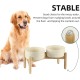 Havniva Ceramic 7.3inch Raised Double Bowls Set with Wooden Stand, Food & Water Bowls for Medium Breed Dogs, Weighted Dog Dishes, Pet Feeder( Light Green) Havniva Ceramic 7.3inch Raised Double Bowls Set with Wooden Stand, Food & Water Bowls for Medium Breed Dogs, Weighted Dog Dishes, Pet Feeder( Light Green)