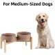 Havniva Ceramic 7.3inch Raised Double Bowls Set with Wooden Stand, Food & Water Bowls for Medium Breed Dogs, Weighted Dog Dishes, Pet Feeder( Light Green) Havniva Ceramic 7.3inch Raised Double Bowls Set with Wooden Stand, Food & Water Bowls for Medium Breed Dogs, Weighted Dog Dishes, Pet Feeder( Light Green)