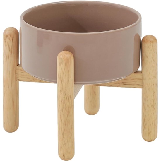 Havniva Ceramic 7.3inch Raised Double Bowls Set with Wooden Stand, Food & Water Bowls for Medium Breed Dogs, Weighted Dog Dishes, Pet Feeder( Light Green) Havniva Ceramic 7.3inch Raised Double Bowls Set with Wooden Stand, Food & Water Bowls for Medium Breed Dogs, Weighted Dog Dishes, Pet Feeder( Light Green)