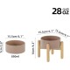 Havniva Ceramic 7.3inch Raised Double Bowls Set with Wooden Stand, Food & Water Bowls for Medium Breed Dogs, Weighted Dog Dishes, Pet Feeder( Light Green) Havniva Ceramic 7.3inch Raised Double Bowls Set with Wooden Stand, Food & Water Bowls for Medium Breed Dogs, Weighted Dog Dishes, Pet Feeder( Light Green)