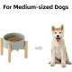 Havniva Ceramic 7.3inch Raised Double Bowls Set with Wooden Stand, Food & Water Bowls for Medium Breed Dogs, Weighted Dog Dishes, Pet Feeder( Light Green) Havniva Ceramic 7.3inch Raised Double Bowls Set with Wooden Stand, Food & Water Bowls for Medium Breed Dogs, Weighted Dog Dishes, Pet Feeder( Light Green)