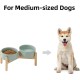 Havniva Ceramic 7.3inch Raised Double Bowls Set with Wooden Stand, Food & Water Bowls for Medium Breed Dogs, Weighted Dog Dishes, Pet Feeder( Light Green) Havniva Ceramic 7.3inch Raised Double Bowls Set with Wooden Stand, Food & Water Bowls for Medium Breed Dogs, Weighted Dog Dishes, Pet Feeder( Light Green)