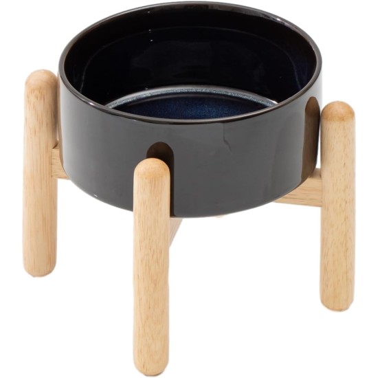 Havniva Ceramic 7.3inch Raised Double Bowls Set with Wooden Stand, Food & Water Bowls for Medium Breed Dogs, Weighted Dog Dishes, Pet Feeder( Light Green) Havniva Ceramic 7.3inch Raised Double Bowls Set with Wooden Stand, Food & Water Bowls for Medium Breed Dogs, Weighted Dog Dishes, Pet Feeder( Light Green)