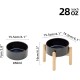Havniva Ceramic 7.3inch Raised Double Bowls Set with Wooden Stand, Food & Water Bowls for Medium Breed Dogs, Weighted Dog Dishes, Pet Feeder( Light Green) Havniva Ceramic 7.3inch Raised Double Bowls Set with Wooden Stand, Food & Water Bowls for Medium Breed Dogs, Weighted Dog Dishes, Pet Feeder( Light Green)