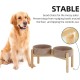 Havniva Ceramic 7.3inch Raised Double Bowls Set with Wooden Stand, Food & Water Bowls for Medium Breed Dogs, Weighted Dog Dishes, Pet Feeder( Light Green) Havniva Ceramic 7.3inch Raised Double Bowls Set with Wooden Stand, Food & Water Bowls for Medium Breed Dogs, Weighted Dog Dishes, Pet Feeder( Light Green)