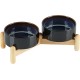 Havniva Ceramic 7.3inch Raised Double Bowls Set with Wooden Stand, Food & Water Bowls for Medium Breed Dogs, Weighted Dog Dishes, Pet Feeder( Light Green) Havniva Ceramic 7.3inch Raised Double Bowls Set with Wooden Stand, Food & Water Bowls for Medium Breed Dogs, Weighted Dog Dishes, Pet Feeder( Light Green)