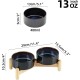 Havniva Ceramic 7.3inch Raised Double Bowls Set with Wooden Stand, Food & Water Bowls for Medium Breed Dogs, Weighted Dog Dishes, Pet Feeder( Light Green) Havniva Ceramic 7.3inch Raised Double Bowls Set with Wooden Stand, Food & Water Bowls for Medium Breed Dogs, Weighted Dog Dishes, Pet Feeder( Light Green)