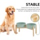 Havniva Ceramic 7.3inch Raised Double Bowls Set with Wooden Stand, Food & Water Bowls for Medium Breed Dogs, Weighted Dog Dishes, Pet Feeder( Light Green) Havniva Ceramic 7.3inch Raised Double Bowls Set with Wooden Stand, Food & Water Bowls for Medium Breed Dogs, Weighted Dog Dishes, Pet Feeder( Light Green)