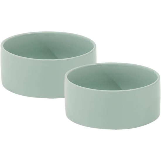 Havniva Ceramic 7.3inch Raised Double Bowls Set with Wooden Stand, Food & Water Bowls for Medium Breed Dogs, Weighted Dog Dishes, Pet Feeder( Light Green) Havniva Ceramic 7.3inch Raised Double Bowls Set with Wooden Stand, Food & Water Bowls for Medium Breed Dogs, Weighted Dog Dishes, Pet Feeder( Light Green)