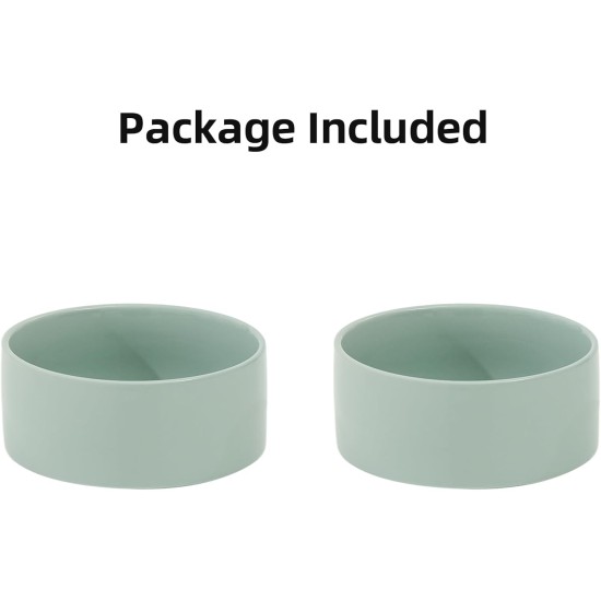 Havniva Ceramic 7.3inch Raised Double Bowls Set with Wooden Stand, Food & Water Bowls for Medium Breed Dogs, Weighted Dog Dishes, Pet Feeder( Light Green) Havniva Ceramic 7.3inch Raised Double Bowls Set with Wooden Stand, Food & Water Bowls for Medium Breed Dogs, Weighted Dog Dishes, Pet Feeder( Light Green)