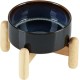 Havniva Ceramic 7.3inch Raised Double Bowls Set with Wooden Stand, Food & Water Bowls for Medium Breed Dogs, Weighted Dog Dishes, Pet Feeder( Light Green) Havniva Ceramic 7.3inch Raised Double Bowls Set with Wooden Stand, Food & Water Bowls for Medium Breed Dogs, Weighted Dog Dishes, Pet Feeder( Light Green)