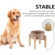 Havniva Ceramic 7.3inch Raised Double Bowls Set with Wooden Stand, Food & Water Bowls for Medium Breed Dogs, Weighted Dog Dishes, Pet Feeder( Light Green) Havniva Ceramic 7.3inch Raised Double Bowls Set with Wooden Stand, Food & Water Bowls for Medium Breed Dogs, Weighted Dog Dishes, Pet Feeder( Light Green)
