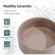 Havniva Ceramic 7.3inch Raised Double Bowls Set with Wooden Stand, Food & Water Bowls for Medium Breed Dogs, Weighted Dog Dishes, Pet Feeder( Light Green) Havniva Ceramic 7.3inch Raised Double Bowls Set with Wooden Stand, Food & Water Bowls for Medium Breed Dogs, Weighted Dog Dishes, Pet Feeder( Light Green)