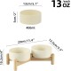 Havniva Ceramic 7.3inch Raised Double Bowls Set with Wooden Stand, Food & Water Bowls for Medium Breed Dogs, Weighted Dog Dishes, Pet Feeder( Light Green) Havniva Ceramic 7.3inch Raised Double Bowls Set with Wooden Stand, Food & Water Bowls for Medium Breed Dogs, Weighted Dog Dishes, Pet Feeder( Light Green)