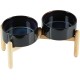Havniva Ceramic 7.3inch Raised Double Bowls Set with Wooden Stand, Food & Water Bowls for Medium Breed Dogs, Weighted Dog Dishes, Pet Feeder( Light Green) Havniva Ceramic 7.3inch Raised Double Bowls Set with Wooden Stand, Food & Water Bowls for Medium Breed Dogs, Weighted Dog Dishes, Pet Feeder( Light Green)