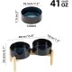 Havniva Ceramic 7.3inch Raised Double Bowls Set with Wooden Stand, Food & Water Bowls for Medium Breed Dogs, Weighted Dog Dishes, Pet Feeder( Light Green) Havniva Ceramic 7.3inch Raised Double Bowls Set with Wooden Stand, Food & Water Bowls for Medium Breed Dogs, Weighted Dog Dishes, Pet Feeder( Light Green)
