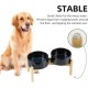 Havniva Ceramic 7.3inch Raised Double Bowls Set with Wooden Stand, Food & Water Bowls for Medium Breed Dogs, Weighted Dog Dishes, Pet Feeder( Light Green) Havniva Ceramic 7.3inch Raised Double Bowls Set with Wooden Stand, Food & Water Bowls for Medium Breed Dogs, Weighted Dog Dishes, Pet Feeder( Light Green)