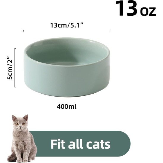 Havniva Ceramic 7.3inch Raised Double Bowls Set with Wooden Stand, Food & Water Bowls for Medium Breed Dogs, Weighted Dog Dishes, Pet Feeder( Light Green) Havniva Ceramic 7.3inch Raised Double Bowls Set with Wooden Stand, Food & Water Bowls for Medium Breed Dogs, Weighted Dog Dishes, Pet Feeder( Light Green)