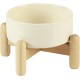 Havniva Ceramic 7.3inch Raised Double Bowls Set with Wooden Stand, Food & Water Bowls for Medium Breed Dogs, Weighted Dog Dishes, Pet Feeder( Light Green) Havniva Ceramic 7.3inch Raised Double Bowls Set with Wooden Stand, Food & Water Bowls for Medium Breed Dogs, Weighted Dog Dishes, Pet Feeder( Light Green)