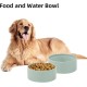 Havniva Ceramic 7.3inch Raised Double Bowls Set with Wooden Stand, Food & Water Bowls for Medium Breed Dogs, Weighted Dog Dishes, Pet Feeder( Light Green) Havniva Ceramic 7.3inch Raised Double Bowls Set with Wooden Stand, Food & Water Bowls for Medium Breed Dogs, Weighted Dog Dishes, Pet Feeder( Light Green)