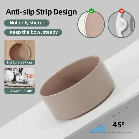 Havniva Ceramic 7.3inch Raised Double Bowls Set with Wooden Stand, Food & Water Bowls for Medium Breed Dogs, Weighted Dog Dishes, Pet Feeder( Light Green) Havniva Ceramic 7.3inch Raised Double Bowls Set with Wooden Stand, Food & Water Bowls for Medium Breed Dogs, Weighted Dog Dishes, Pet Feeder( Light Green)