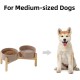 Havniva Ceramic 7.3inch Raised Double Bowls Set with Wooden Stand, Food & Water Bowls for Medium Breed Dogs, Weighted Dog Dishes, Pet Feeder( Light Green) Havniva Ceramic 7.3inch Raised Double Bowls Set with Wooden Stand, Food & Water Bowls for Medium Breed Dogs, Weighted Dog Dishes, Pet Feeder( Light Green)