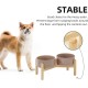Havniva Ceramic 7.3inch Raised Double Bowls Set with Wooden Stand, Food & Water Bowls for Medium Breed Dogs, Weighted Dog Dishes, Pet Feeder( Light Green) Havniva Ceramic 7.3inch Raised Double Bowls Set with Wooden Stand, Food & Water Bowls for Medium Breed Dogs, Weighted Dog Dishes, Pet Feeder( Light Green)