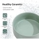 Havniva Elevated Ceramic Pet Bowl, 18cm, Raised Pet Bowl with Wooden Stand, Food and Water Bowl for Medium Breeds, Weighted Dog Bowl, Pet Bowl (1.2L, Light Green) Havniva Elevated Ceramic Pet Bowl, 18cm, Raised Pet Bowl with Wooden Stand, Food and Water Bowl for Medium Breeds, Weighted Dog Bowl, Pet Bowl (1.2L, Light Green)