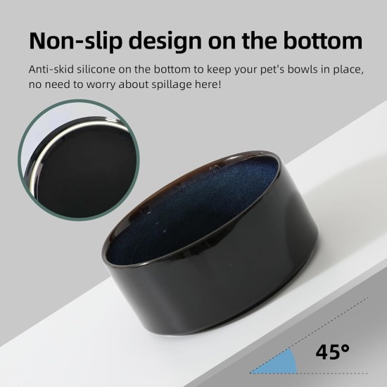 Havniva Elevated Ceramic Pet Bowl, 18cm, Raised Pet Bowl with Wooden Stand, Food and Water Bowl for Medium Breeds, Weighted Dog Bowl, Pet Bowl (1.2L, Light Green) Havniva Elevated Ceramic Pet Bowl, 18cm, Raised Pet Bowl with Wooden Stand, Food and Water Bowl for Medium Breeds, Weighted Dog Bowl, Pet Bowl (1.2L, Light Green)