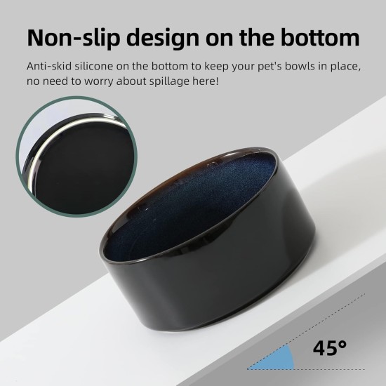 Havniva Elevated Ceramic Pet Bowl, 18cm, Raised Pet Bowl with Wooden Stand, Food and Water Bowl for Medium Breeds, Weighted Dog Bowl, Pet Bowl (1.2L, Light Green) Havniva Elevated Ceramic Pet Bowl, 18cm, Raised Pet Bowl with Wooden Stand, Food and Water Bowl for Medium Breeds, Weighted Dog Bowl, Pet Bowl (1.2L, Light Green)