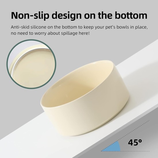 Havniva Elevated Ceramic Pet Bowl, 18cm, Raised Pet Bowl with Wooden Stand, Food and Water Bowl for Medium Breeds, Weighted Dog Bowl, Pet Bowl (1.2L, Light Green) Havniva Elevated Ceramic Pet Bowl, 18cm, Raised Pet Bowl with Wooden Stand, Food and Water Bowl for Medium Breeds, Weighted Dog Bowl, Pet Bowl (1.2L, Light Green)