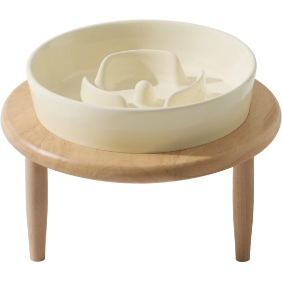 Havniva Small Dog Bowl Ceramic Slow Feeder Bowl for Small Dogs, Slow Feeder Bowl, Slow Drinking, Stops Bloating, Prevents Choking (1 x Light Green + Stand, 15.5cm) Havniva Small Dog Bowl Ceramic Slow Feeder Bowl for Small Dogs, Slow Feeder Bowl, Slow Drinking, Stops Bloating, Prevents Choking (1 x Light Green + Stand, 15.5cm)