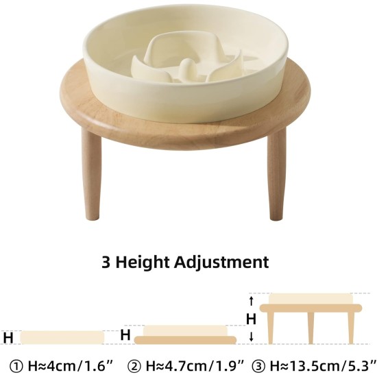 Havniva Small Dog Bowl Ceramic Slow Feeder Bowl for Small Dogs, Slow Feeder Bowl, Slow Drinking, Stops Bloating, Prevents Choking (1 x Light Green + Stand, 15.5cm) Havniva Small Dog Bowl Ceramic Slow Feeder Bowl for Small Dogs, Slow Feeder Bowl, Slow Drinking, Stops Bloating, Prevents Choking (1 x Light Green + Stand, 15.5cm)