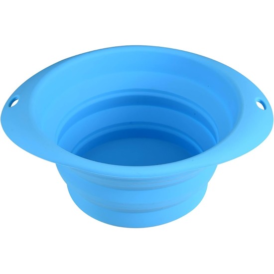 Hearts&Homies Round Collapsible Silicone Pet Bowl, Blue, 18 x 15 x 7.7 cm Hearts&Homies Round Collapsible Silicone Pet Bowl, Blue, 18 x 15 x 7.7 cm
