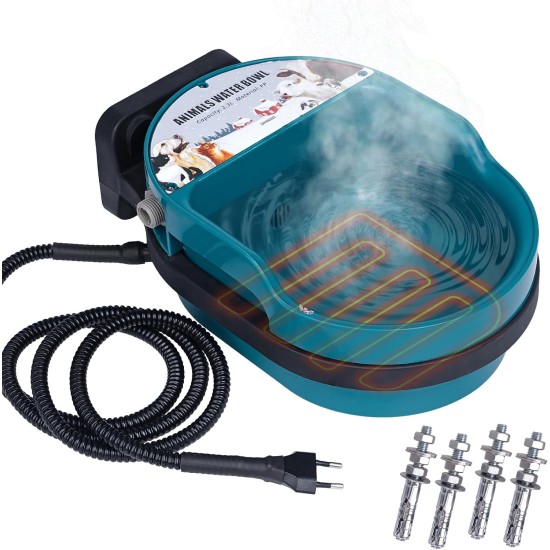 Heated Water Bowl for Dogs Water Bowl Drinking Bowl Wall Mounted 2.3 L Automatic Filling Water Drinker for Pets with Float Valve Heated Water Bowl for Dogs Water Bowl Drinking Bowl Wall Mounted 2.3 L Automatic Filling Water Drinker for Pets with Float Valve