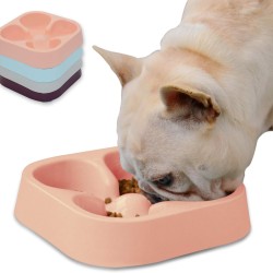 Hifrenchies Healthy French Bulldog Slow Feeding Dog Bowl, Dog Cat Slow Feeding Bowl, Slow Feeder for Frenchie (Pink Four Leaf Clover Bowl) Hifrenchies Healthy French Bulldog Slow Feeding Dog Bowl, Dog Cat Slow Feeding Bowl, Slow Feeder for Frenchie (Pink Four Leaf Clover Bowl)